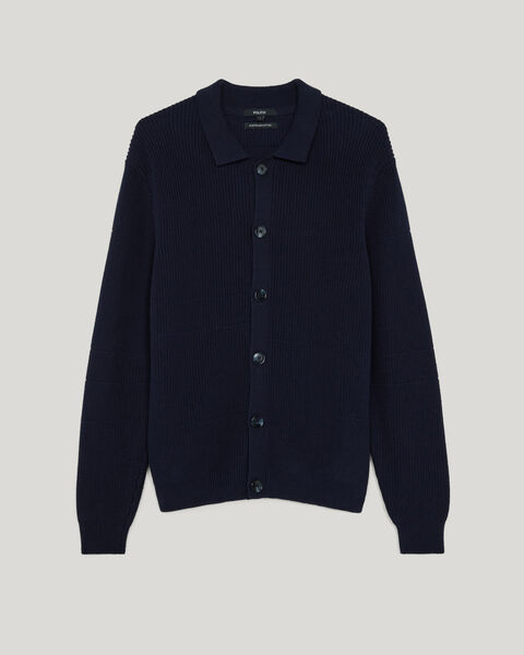 Tonal Stripe Button Down Knit, , hi-res